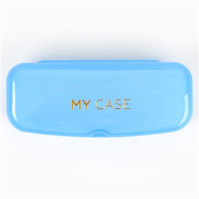 Футляр для очков My case, голубой,  15,5 х 5,2 х 3,5 см