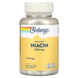 Solaray Ниацин без покраснения - 500 мг - 100 растительных капсул - Solaray