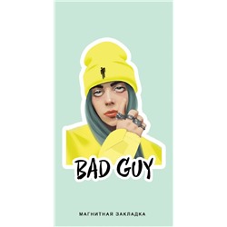 Billie Eilish. Фигурная магнитная закладка. Желтый