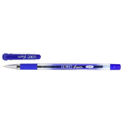 Набор шариковых ручек 0,7 мм, 3 шт., синий, резиновый грип LINC GLYCER,