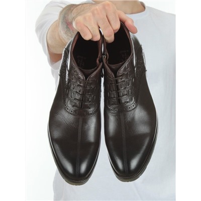 01-H9003-B86-SW5 DK.BROWN Ботинки демисезонные мужские (натуральная кожа)