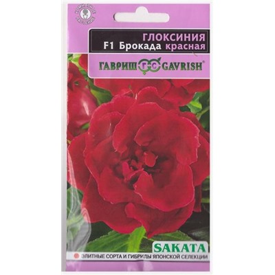 Глоксиния Брокада Красная F1 (Код: 73549)