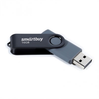 16Gb Smartbuy Twist Black USB2.0 (SB016GB2TWK)