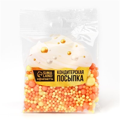 Посыпка кондитерская мягкая: желтая, оранжевая, 50 г.