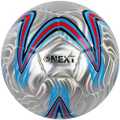 Мяч футбольный "Next" ПВХ 1 слой, мягкий, камера рез., маш.обр. в пак. арт.SC-1FPVC350-SIL