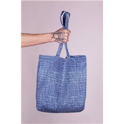 Эко сумка-шоппер из рогожки "Холщовая" (синий)