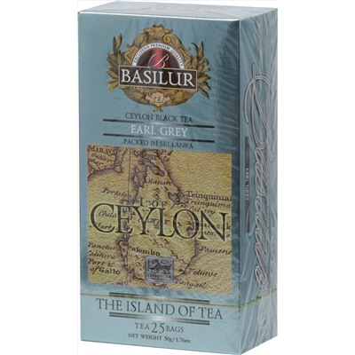 BASILUR. Чайный остров. Earl Grey карт.пачка, 25 пак.