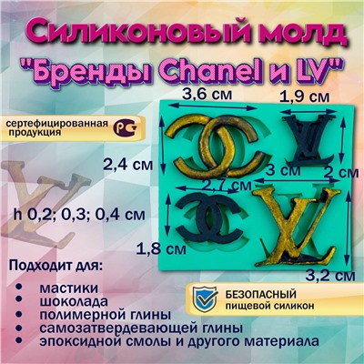 Силиконовый Молд Бренды Chanel и LV