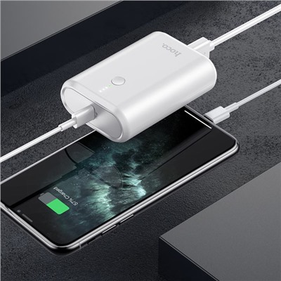 Внешний аккумулятор Hoco Q3, 10000 мАч, USB, USB-C, 3 А, PD 20W + QC3.0, белый