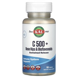 KAL C 500 + шиповник и биофлавоноиды, 100 таблеток