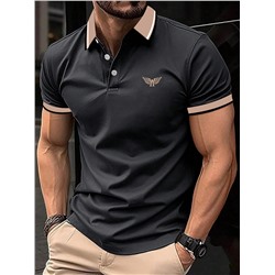 Manfinity Homme Männer Freizeit Bedrucktes Poloshirt Mit Kontrastfarbe