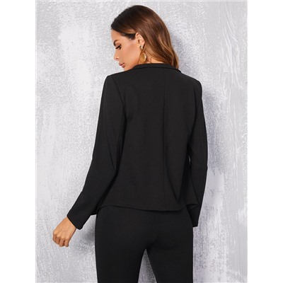 SHEIN BIZwear Einfarbiger Blazer mit eingekerbtem Kragen