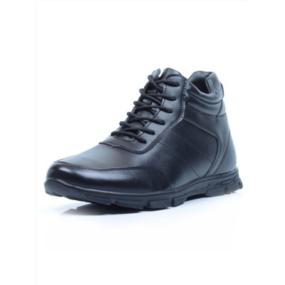 TYM762A BLACK Ботинки зимние мужские (искусственная кожа, искусственный мех)