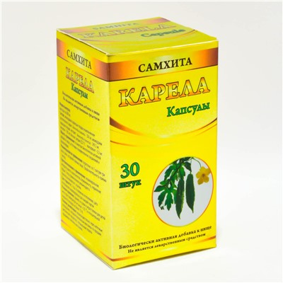 Карела «Самхита», общеукрепляющее средство, понижение уровня сахара и холестерина, 30 капсул