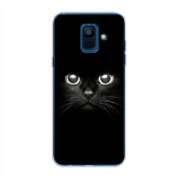 Силиконовый чехол Взгляд черной кошки на Samsung Galaxy A6