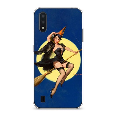 Силиконовый чехол Pin-Up Witch на Samsung Galaxy A01