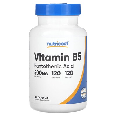 Nutricost Витамин B5 - 500 мг - 120 капсул - Nutricost