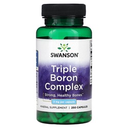 Swanson Тройной комплекс бора, 3 мг, 250 капсул
