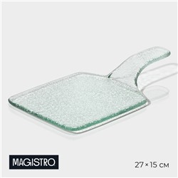 Блюдо стеклянное сервировочное Magistro «Авис», 27×15×3,5 см