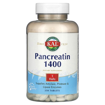 KAL Панкреатин 1400, 250 таблеток