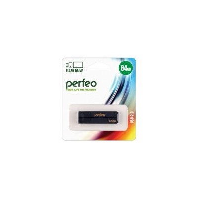 64Gb Perfeo C01G2 Black USB 2.0 (PF-C01G2B064)