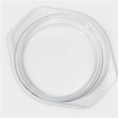 Кастрюля с крышкой из жаропрочного стекла для запекания Доляна «Фуэго», 1,5 л, 23,5×20×6,5 см