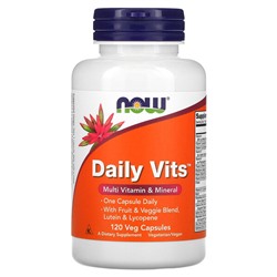 NOW Foods Daily Vits, Мультивитамин и минералы - 120 вегетарианских капсул - NOW Foods