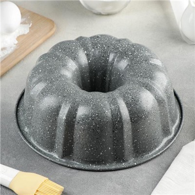 Форма для выпечки «Элин Мрамор. Немецкий кекс», d=24,5 см, антипригарное покрытие, цвет серый