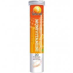 Sana-sol Мультивитамины Растворимые таблетки апельсиновый аромат 20 шт