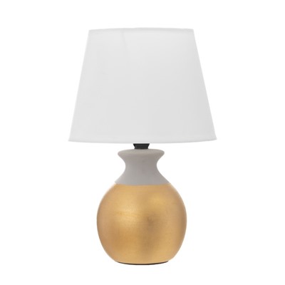 Настольная лампа "Даена" E14 40Вт серо-золотой 20х20х31 см RISALUX
