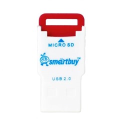 Карт-ридер внешний USB SmartBuy SBR-707-R Red, microSD