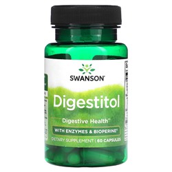 Swanson Digestitol с ферментами и Bioperine - 60 капсул - Swanson