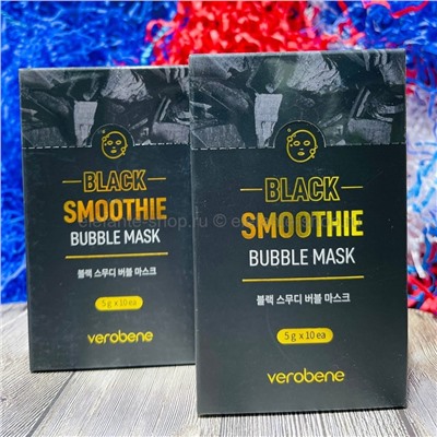 Маска для лица Verobene Black Smoothie Bubble Mask 5gх10 шт (125)