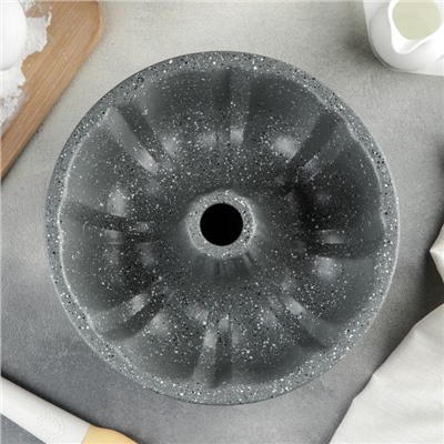 Форма для выпечки «Элин Мрамор. Немецкий кекс», d=24,5 см, антипригарное покрытие, цвет серый