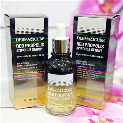 Сыворотка c прополисом FarmStay DERMA CUBE Red Propolis Ampoule Serum 100ml (78)