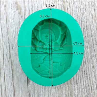 Силиконовый молд Младенец в листве