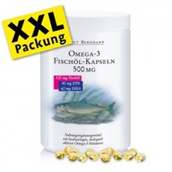 Krauterhaus Sanct Bernhardt Omega 3 Fish Oil Capsules 500 mg XXL economy pack, Капсулы Рыбий жир Омега-3,  1000 капсул