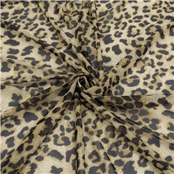 Эластичная трикотажная сетка на отрез леопард №2 цвет светло-коричневый
