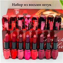 Помады для губ KISS Beauty VELVET, 8 штук