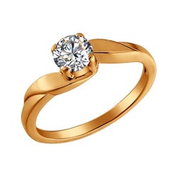 Позолоченное кольцо для помолвки, 93010021