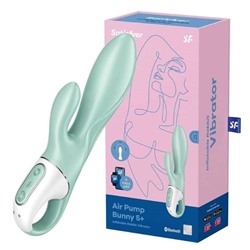 Надувающийся вибромассажер Satisfyer Air Pump Bunny 5 Connect App