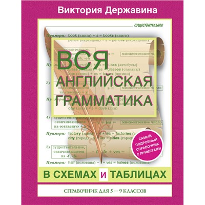 Вся английская грамматика в схемах и таблицах: справочник для 5-9 классов