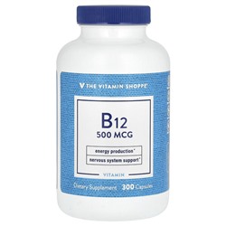 The Vitamin Shoppe Vitamin B12, 500 mcg, 300 Capsules
