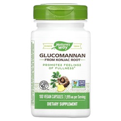 Nature's Way Глюкоманнан из корня конжака, 1995 мг, 100 веганских капсул (665 мг на капсулу)