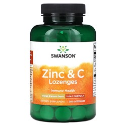Swanson Цинк и Витамин С, леденцы - 200 шт - Swanson