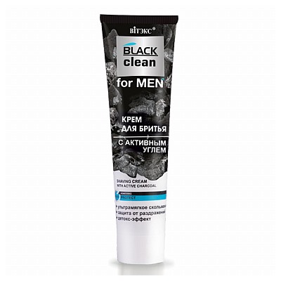 Крем для бритья Black Clean for men с активным углем 100мл Витэкс/20/М