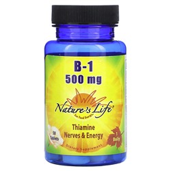 Nature's Life В-1, 500 мг, 50 таблеток
