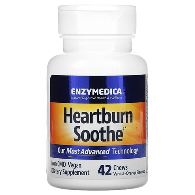 Enzymedica Heartburn Relief, Ваниль-апельсин, 42 жевательных таблетки Relief