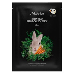 JMsolution* Green Dear Rabbit Успокаивающая тканевая маска с экстрактом моркови