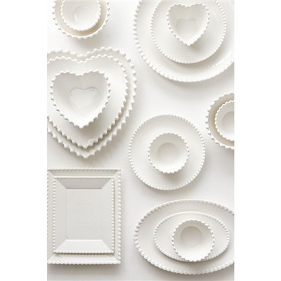 Салатник фарфоровый Magistro «Сердце», 550 мл, d=15,5 см, цвет белый